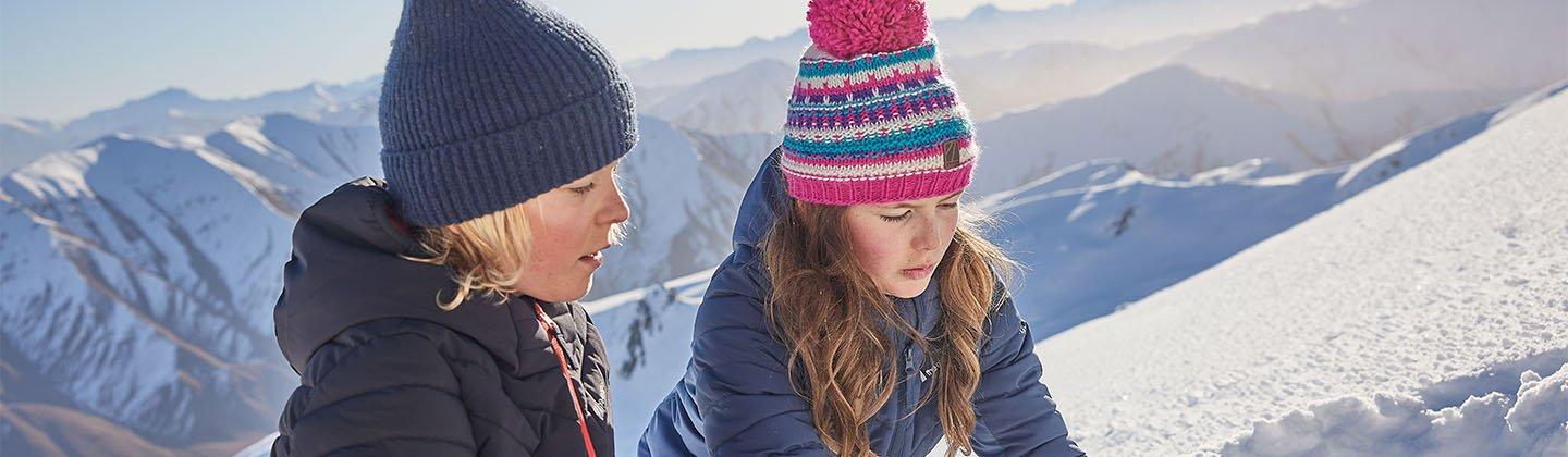 Kids playing in the snow