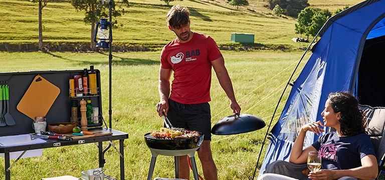 camping cookwear at a festival