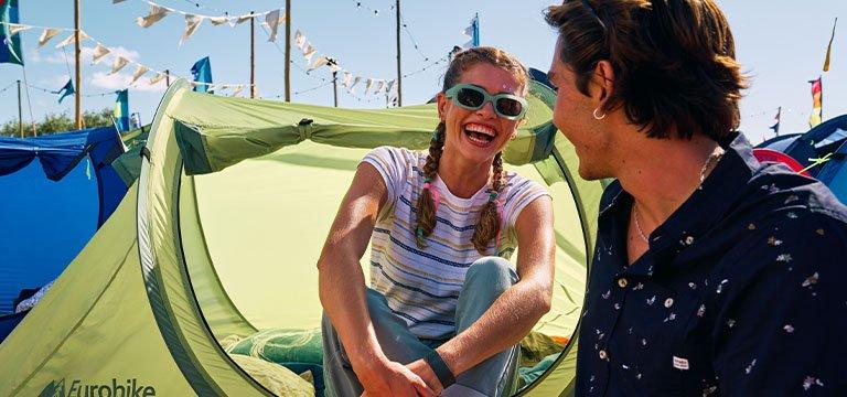 pop up tent at a festival