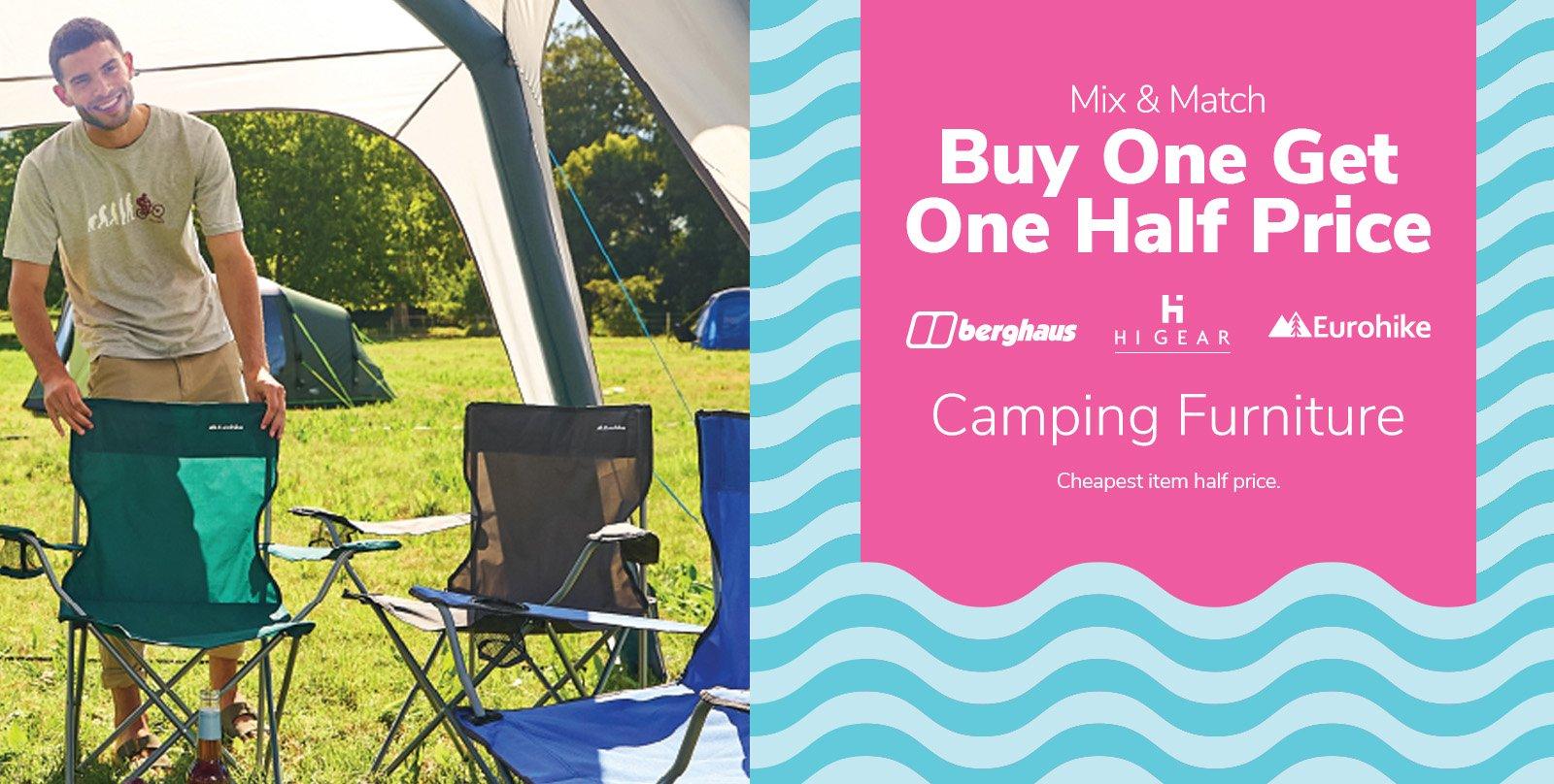 Camping Furniture Essentials Buy One Get One Half Price