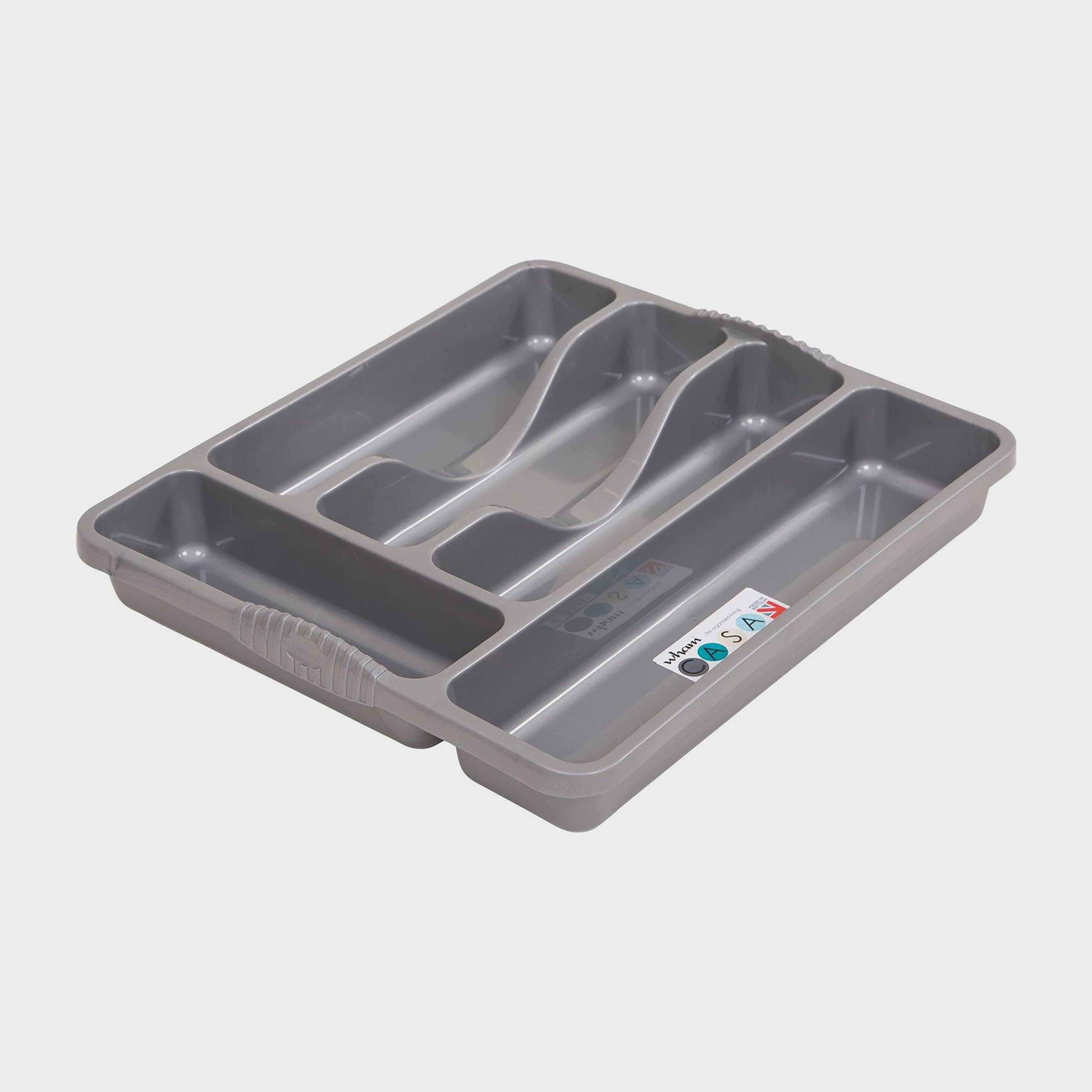 Image of Quest Plastic Cutlery Organiser - Grey, Grey