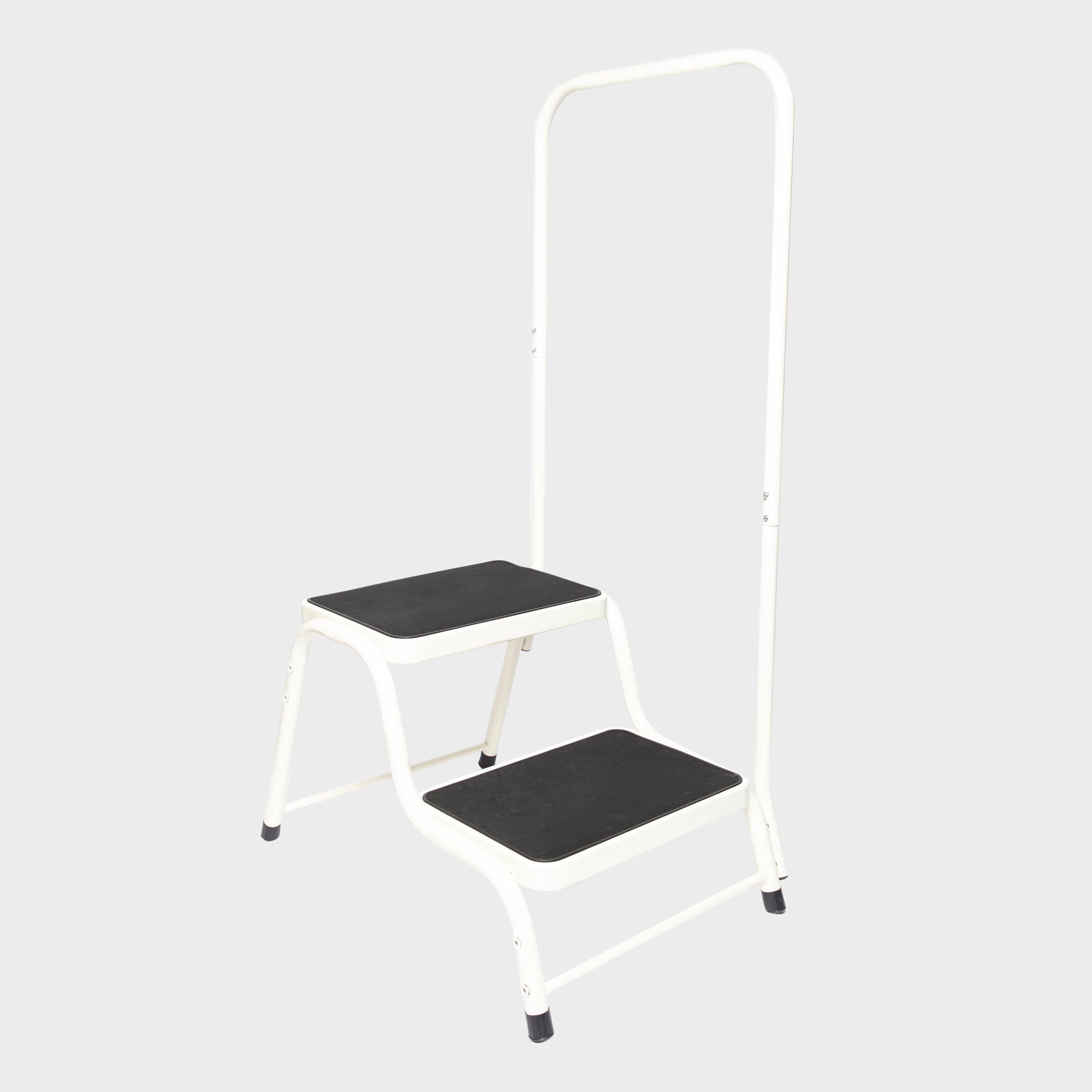 Image of Quest Double Step With Handrail - White, White