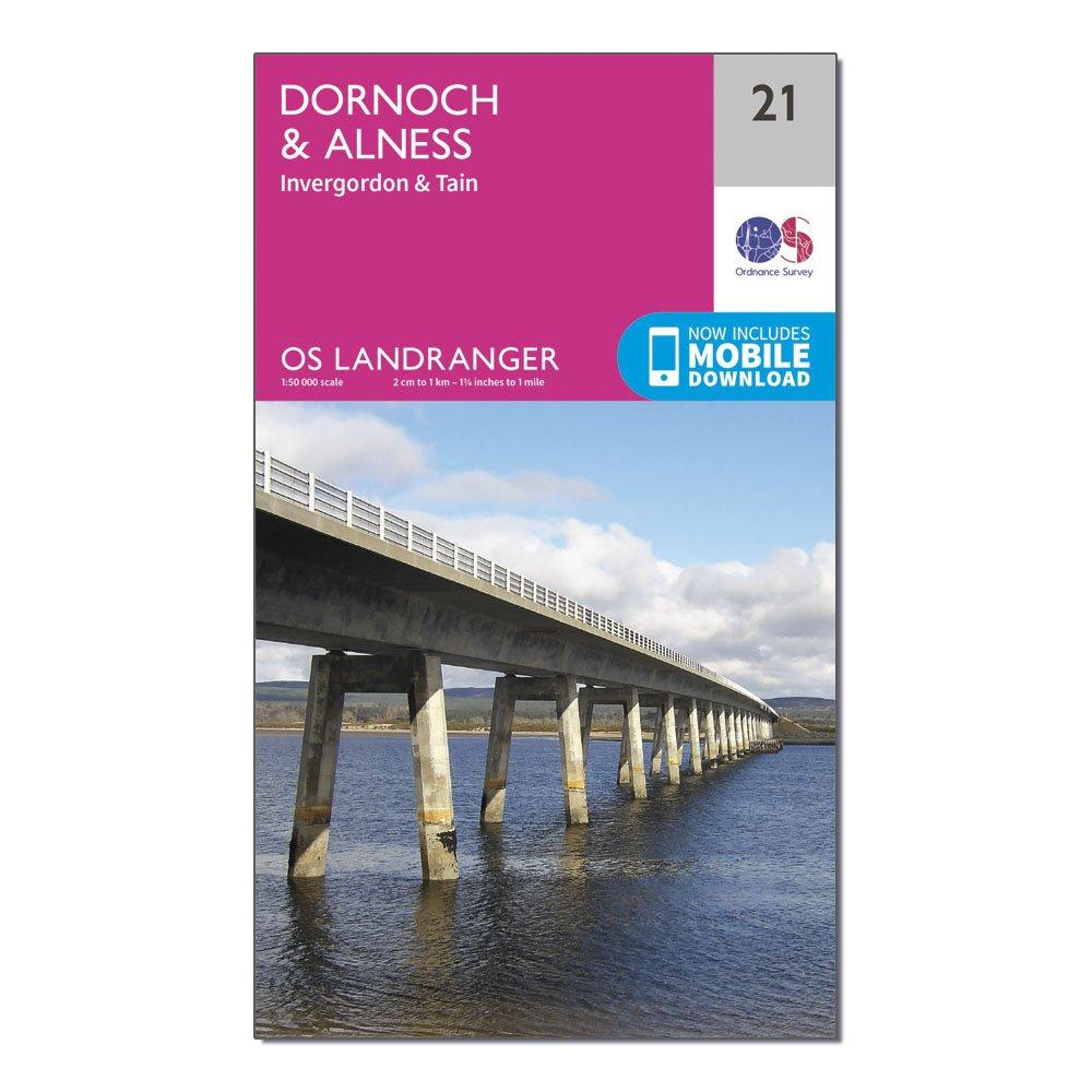 Landranger 21 Dornoch & Alness, Invergordon & Tain Map With Digital Version - Clear, Clear