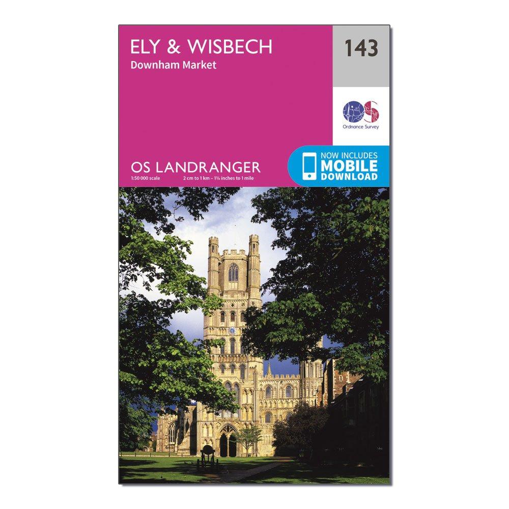 Landranger 143 Ely & Wisbech, Downham Market Map With Digital Version - Pink, Pink