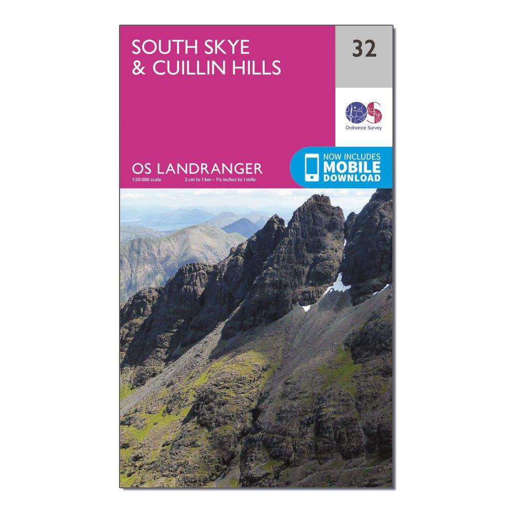 Landranger 32 South Skye & Cuillin Hills Map, Pink