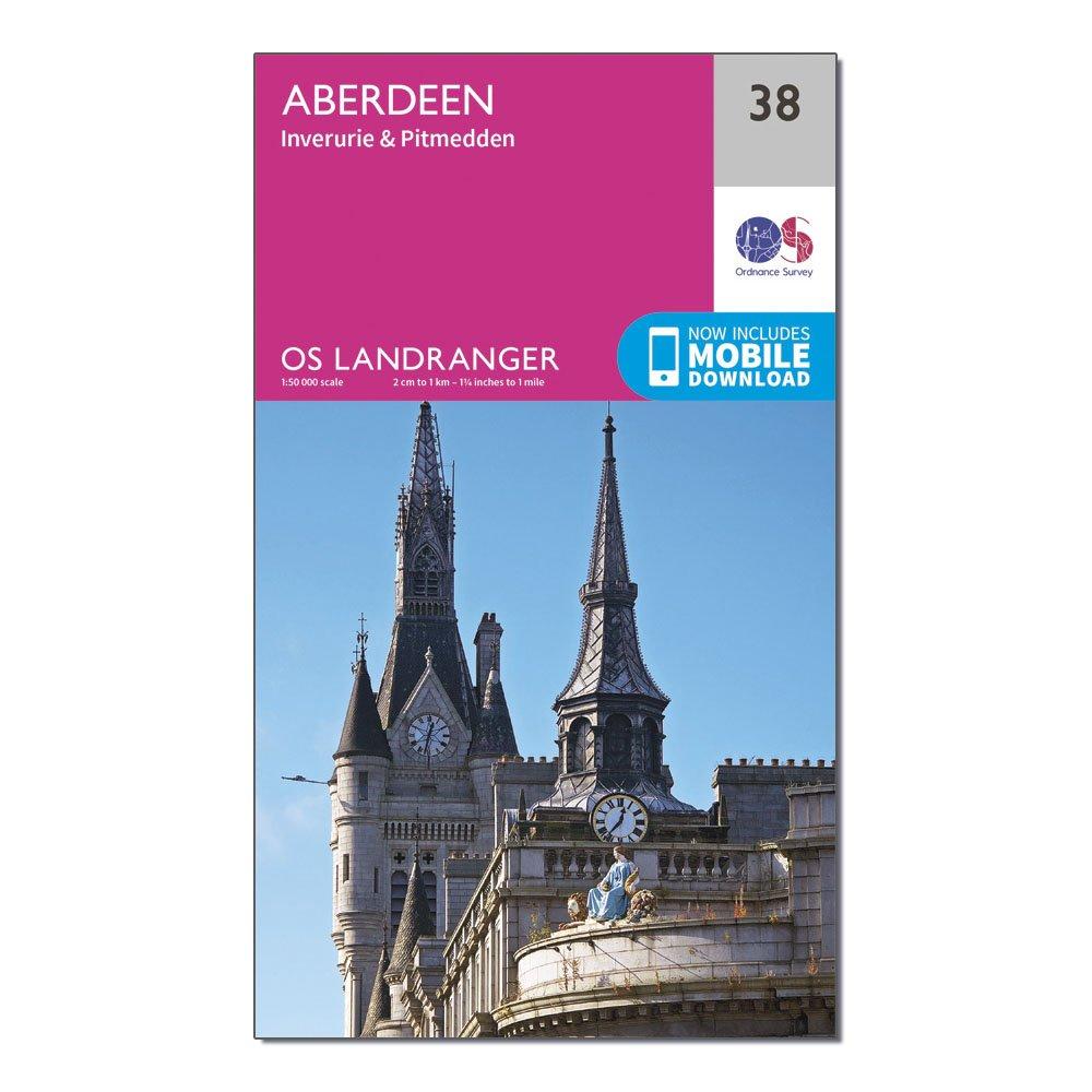 Landranger 38 Aberdeen Map, Pink