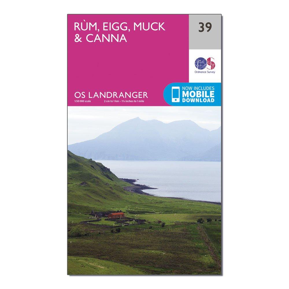 Landranger 39 Rum, Eigg & Muck Map With Digital Version - Pink, Pink