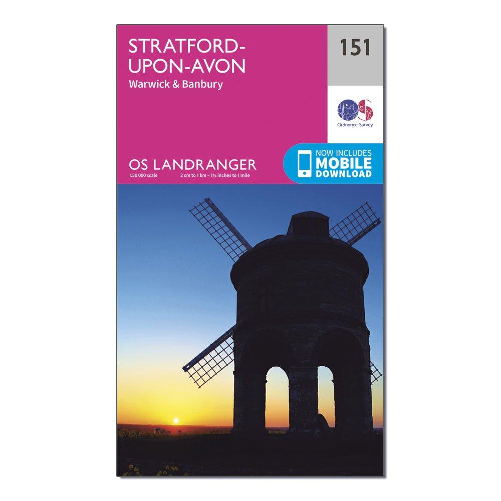 Landranger 151 Stratford-upon-Avon, Warwick & Banbury Map With Digital Version, Pink