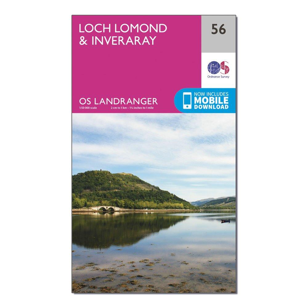 Image of Ordnance Survey Landranger 56 Loch Lomond & Inveraray Map With Digital Version, D