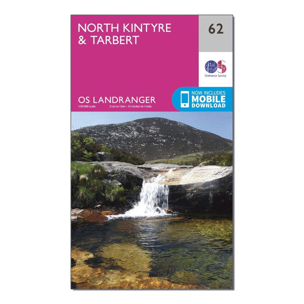 Photos - GPS Accessory Ordnance Survey Landranger 62 North Kintyre & Tarbert Map With Digital Version, Pink 