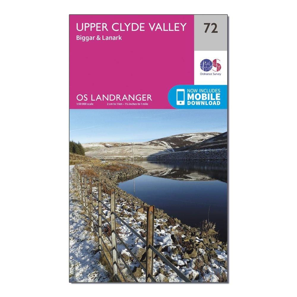 Landranger 72 Upper Clyde Valley, Biggar & Lanark Map With Digital Version, Pink