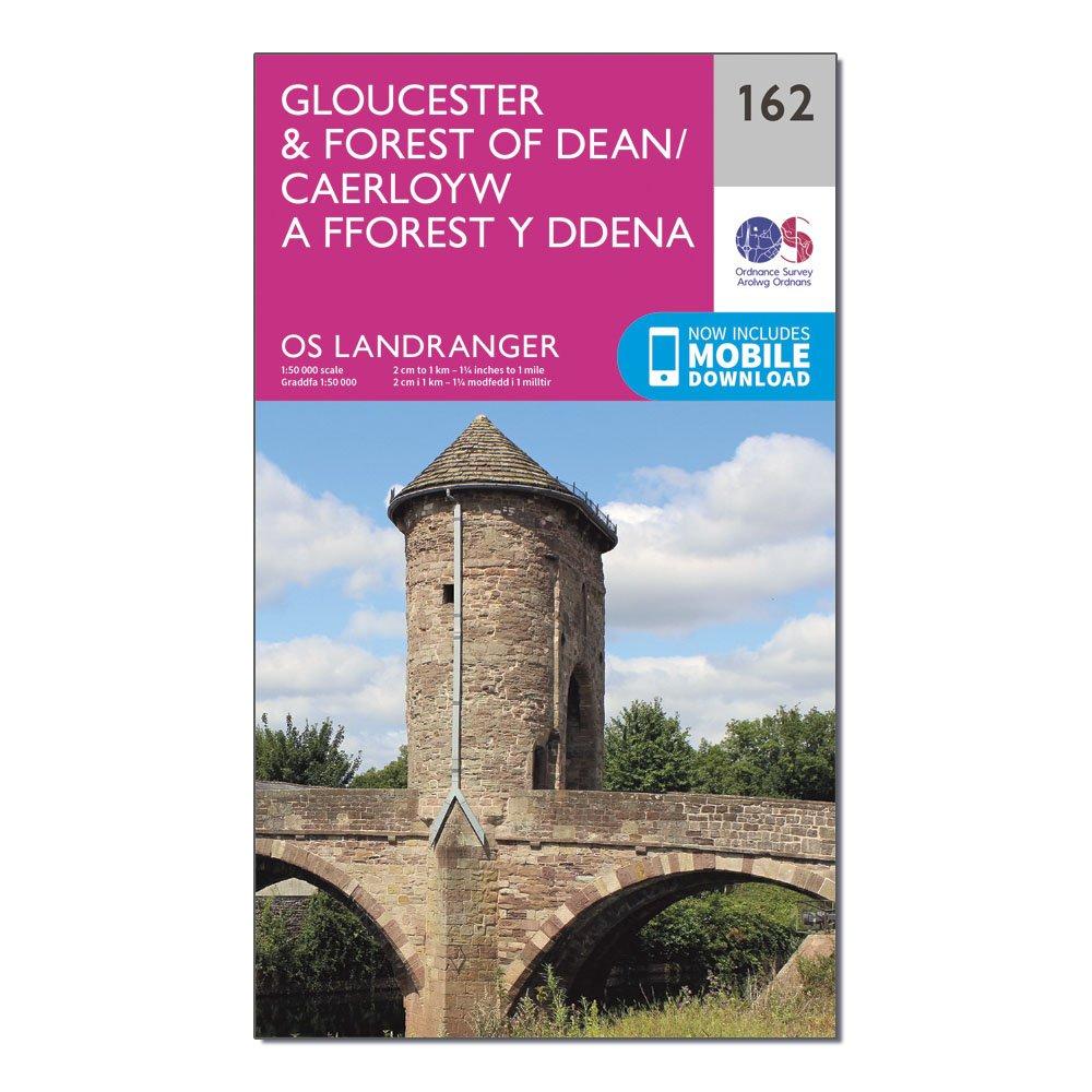 Image of Ordnance Survey Landranger 162 Gloucester & Forest Of Dean Map With Digital Version - Pink, Pink