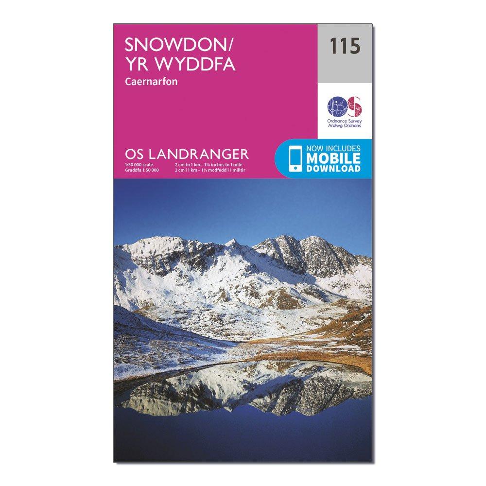 Landranger 115 Snowdon & Caernarfon Map With Digital Version - Pink, Pink