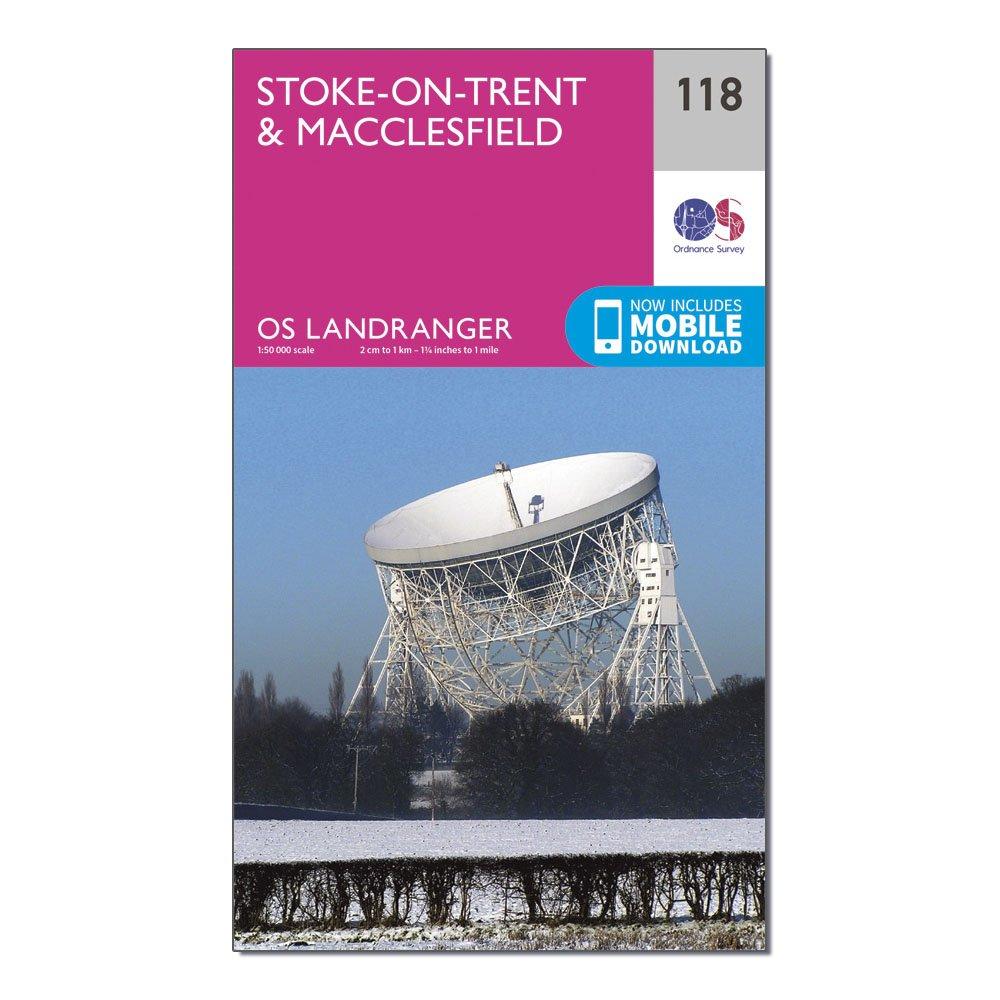 Landranger 118 Stoke-on-Trent & Macclesfield Map, Pink