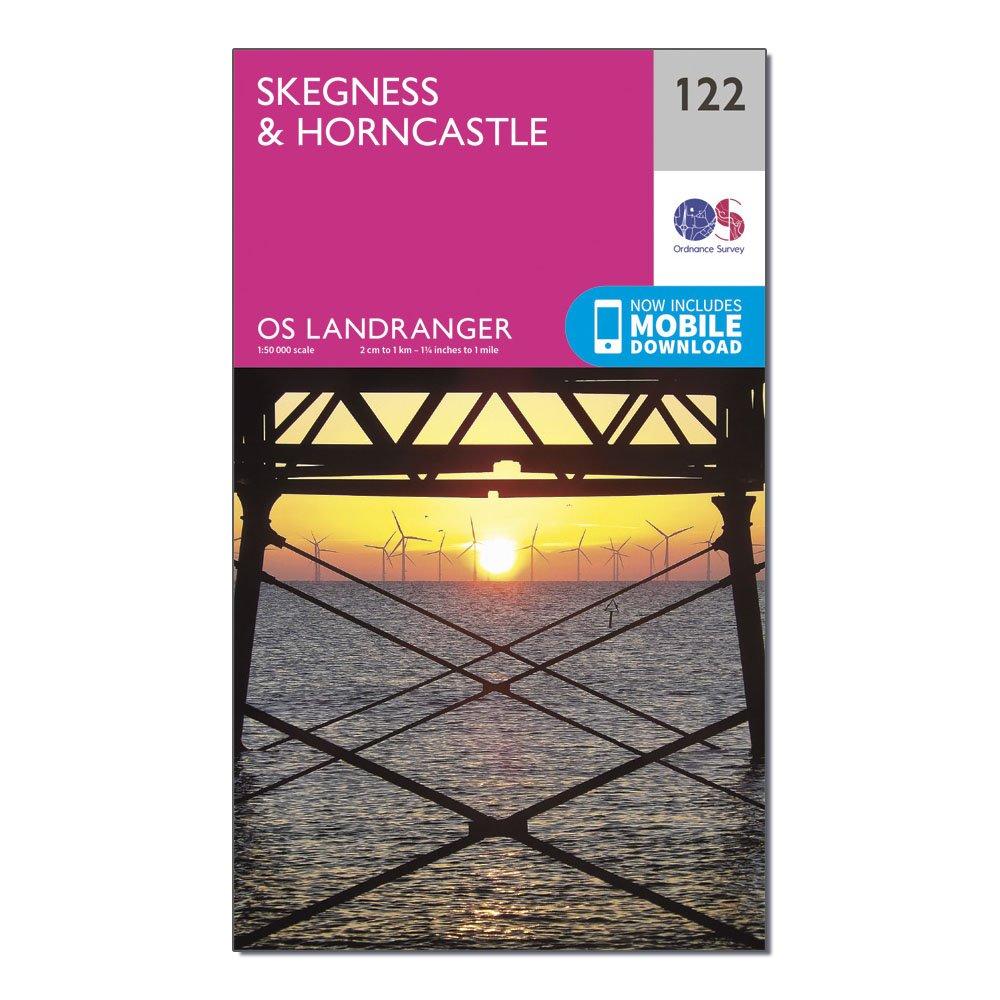 Image of Ordnance Survey Landranger 122 Skegness & Horncastle Map With Digital Version - Pink, Pink