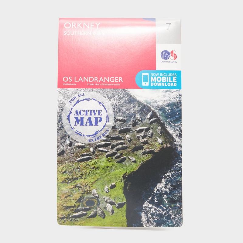 Millets Ordnance Survey Landranger Active 7 Orkney  Southern Isles Map With Digital Version - Orange, Orange