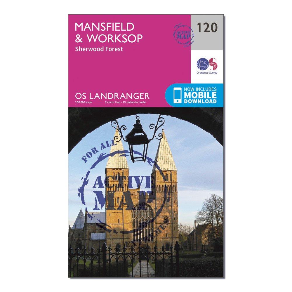 Landranger Active 120 Mansfield & Worksop, Sherwood Forest Map With Digital Version - Clear, Clear