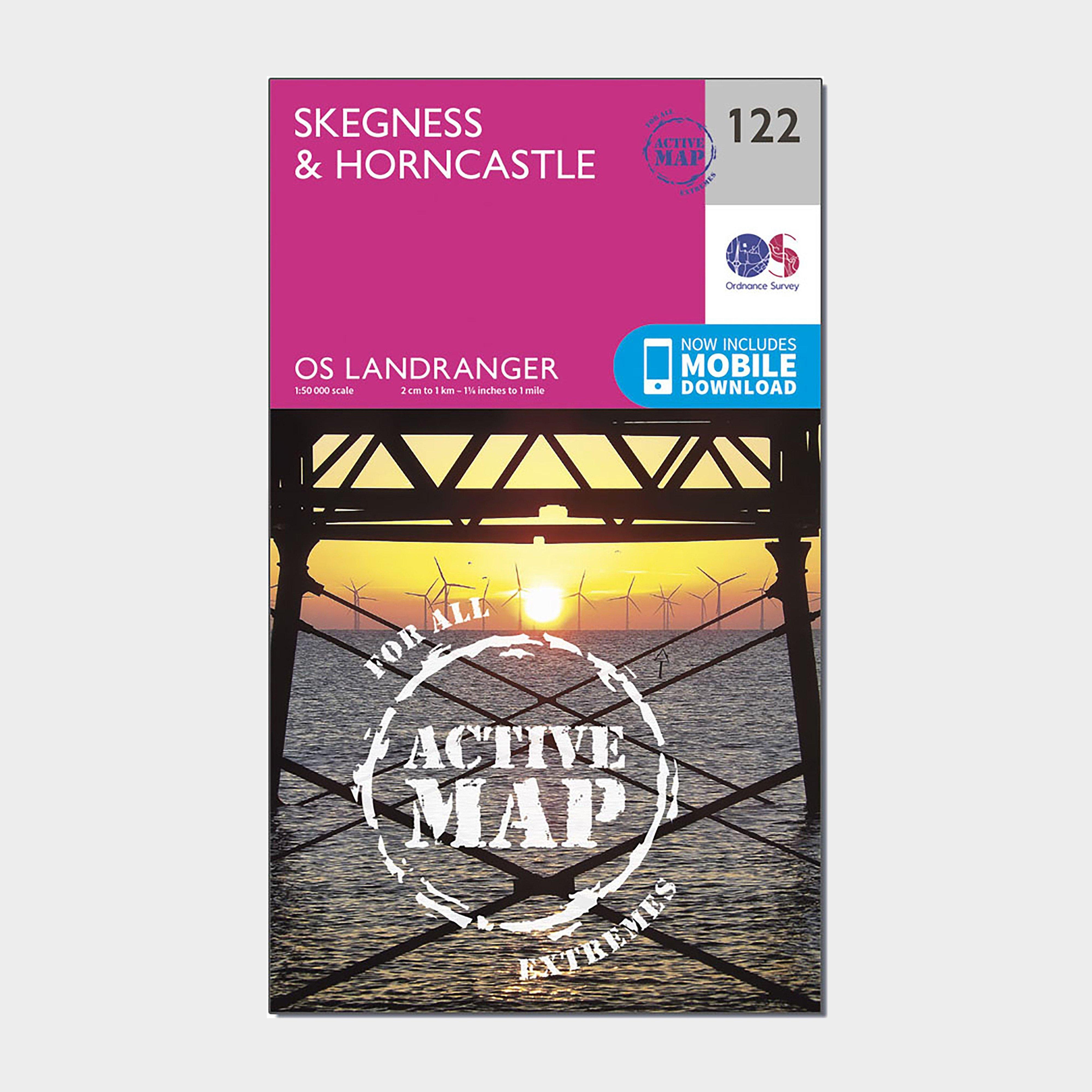 Landranger Active 122 Skegness & Horncastle Map With Digital Version - Pink, Pink