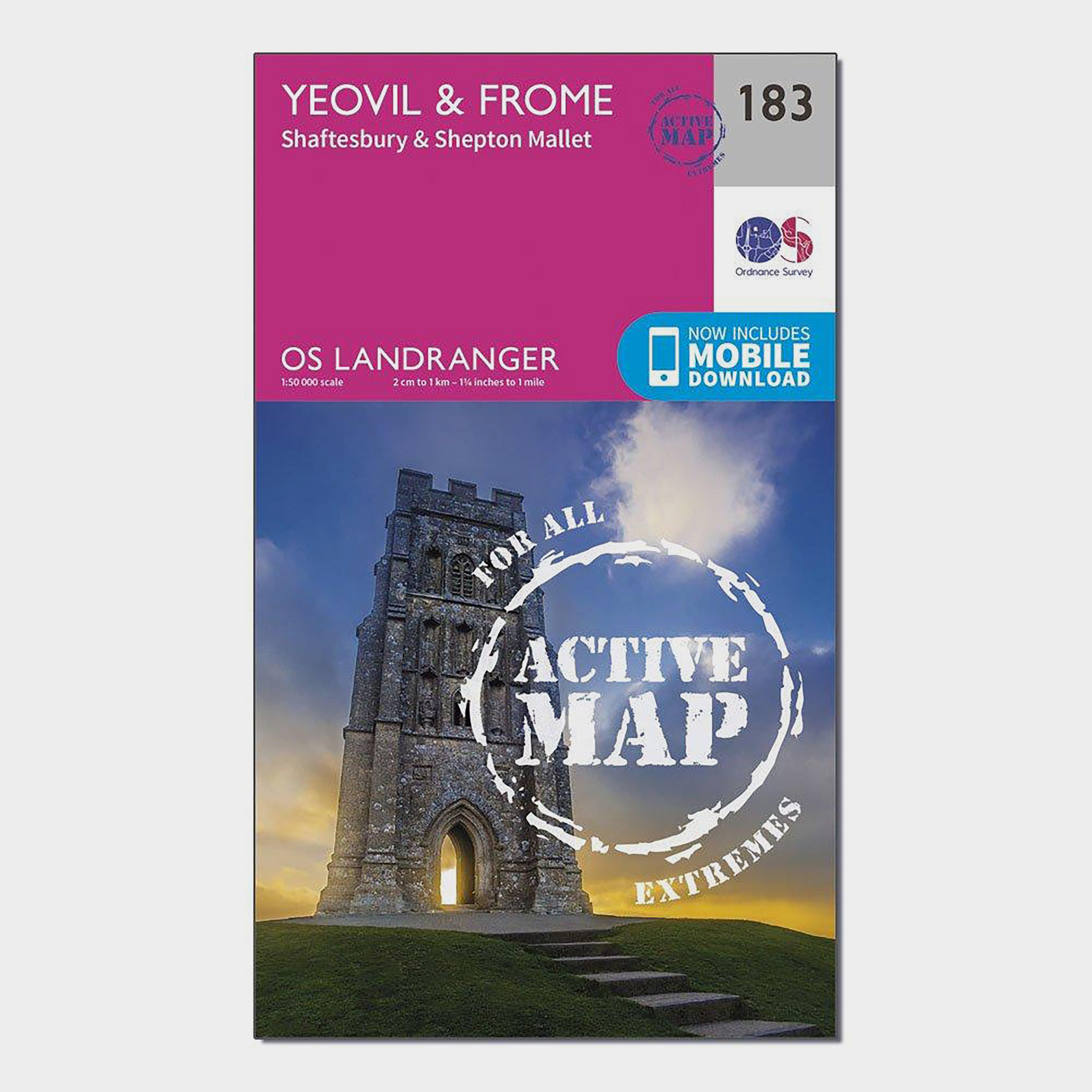 Landranger Active 183 Yeovil & Frome Map With Digital Version - Pink, Pink