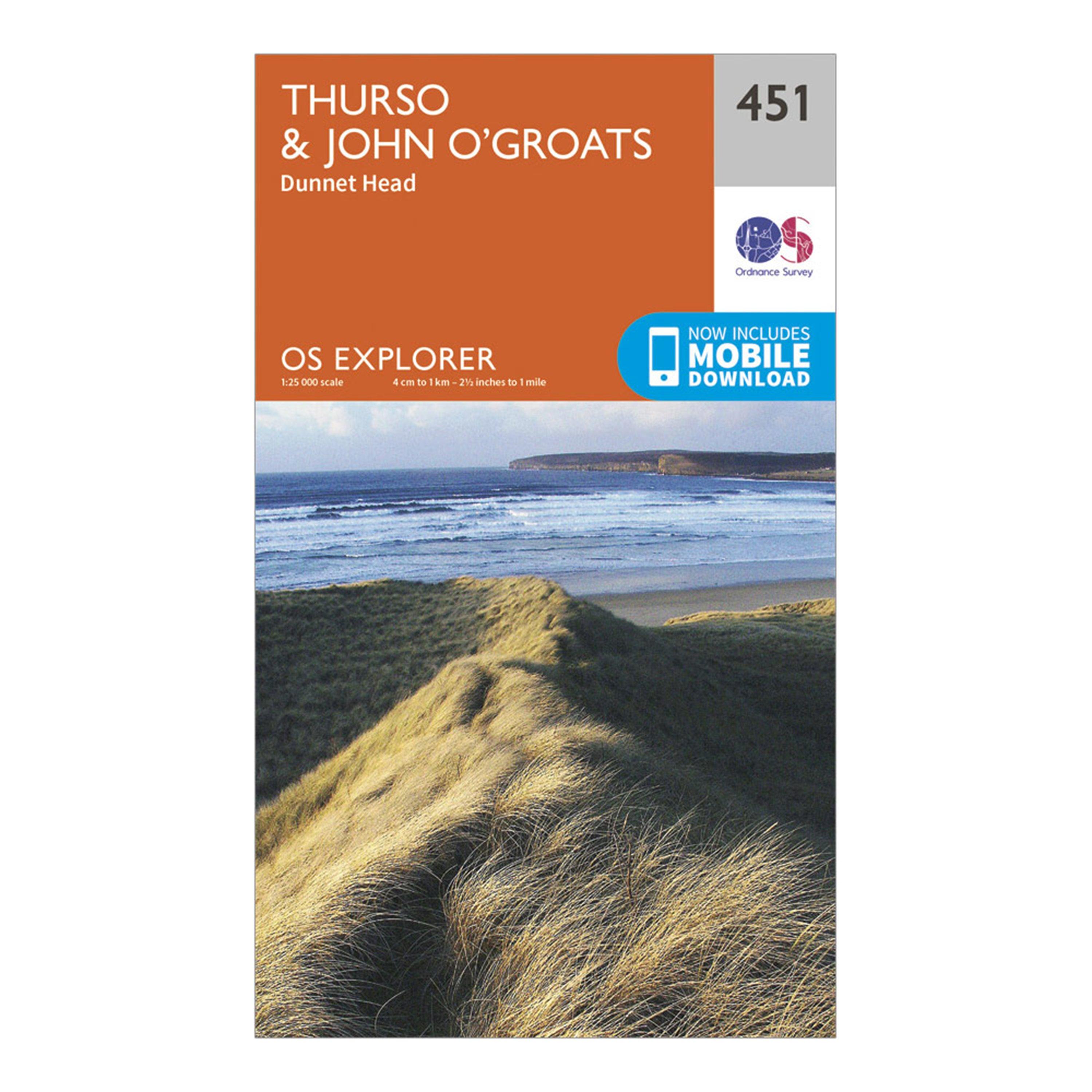 Image of Ordnance Survey Explorer 451 Thurso & John O