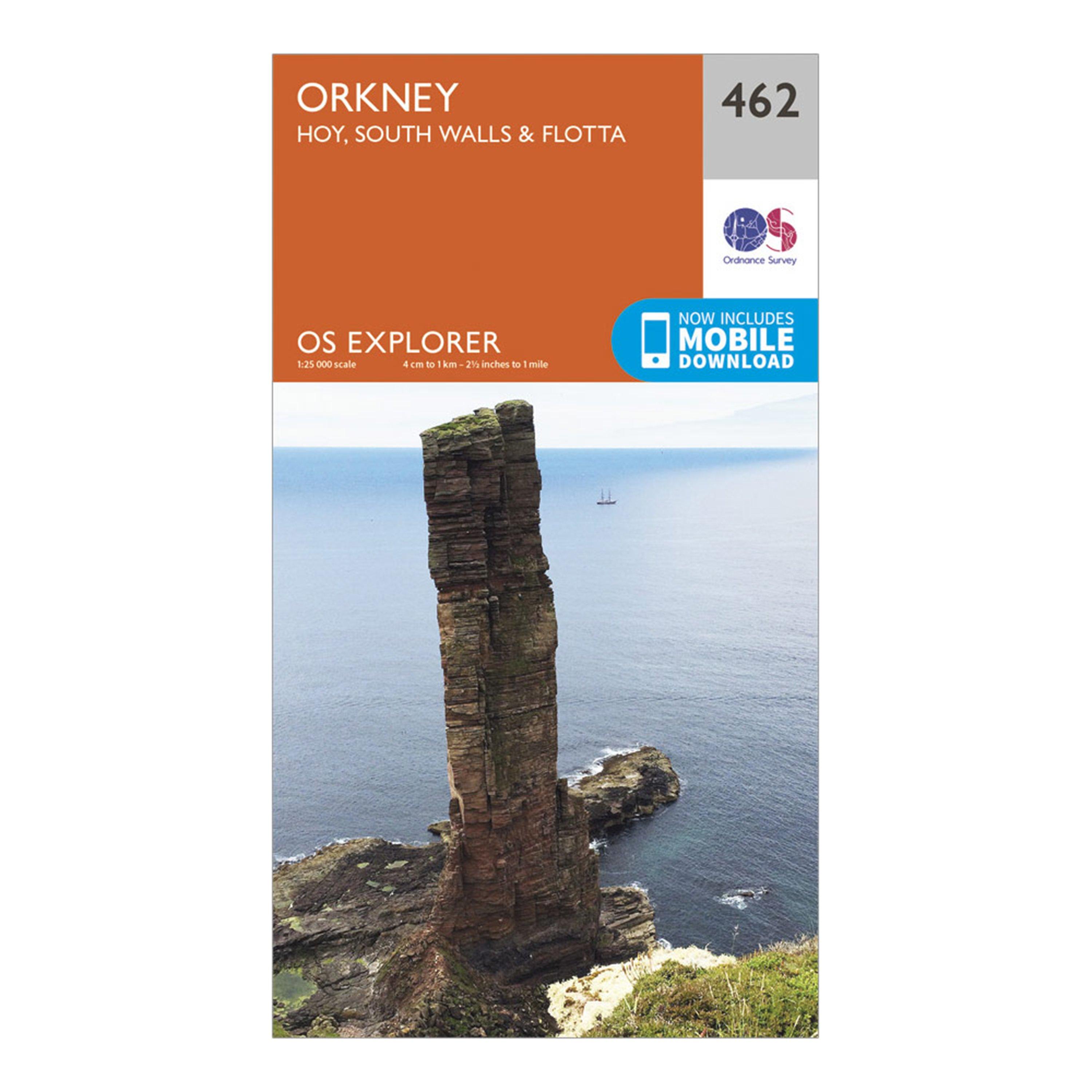 Image of Ordnance Survey Explorer 462 Orkney Map With Digital Version - Orange, Orange
