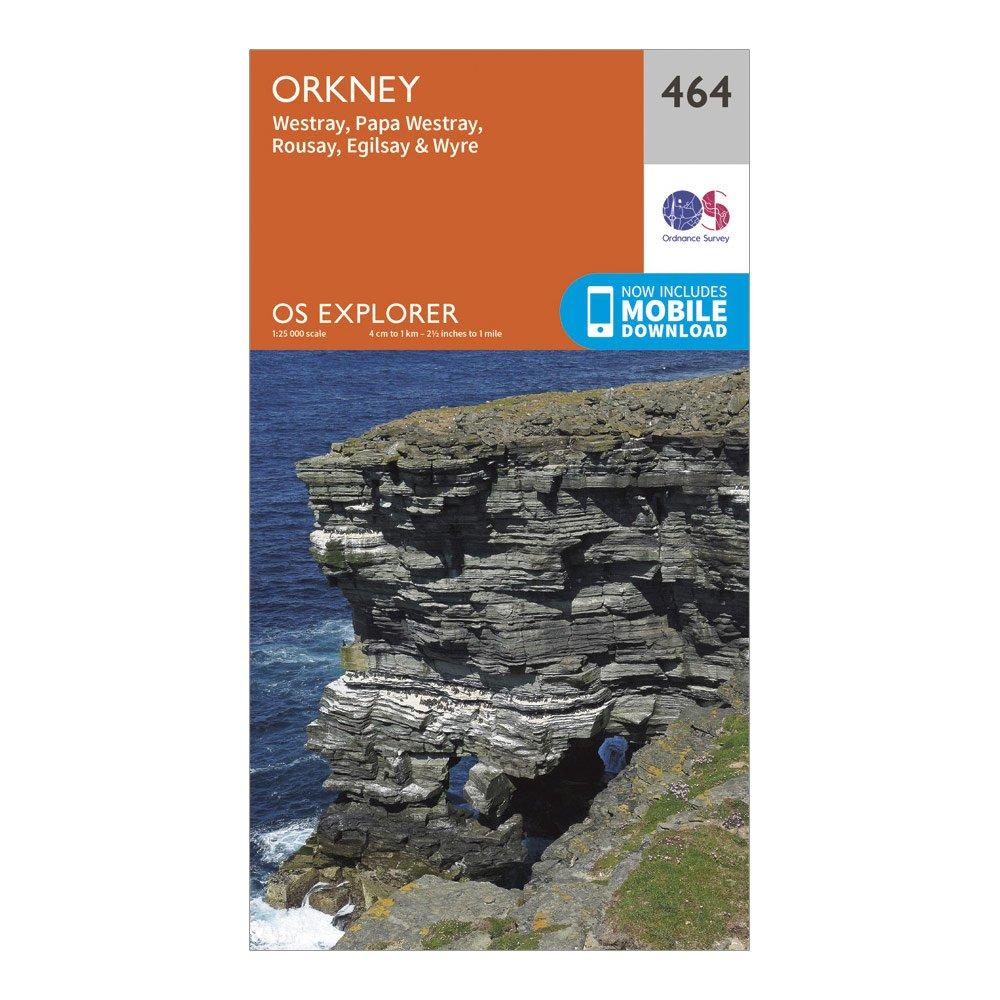 Explorer 464 Orkney Map With Digital Version - Orange, Orange