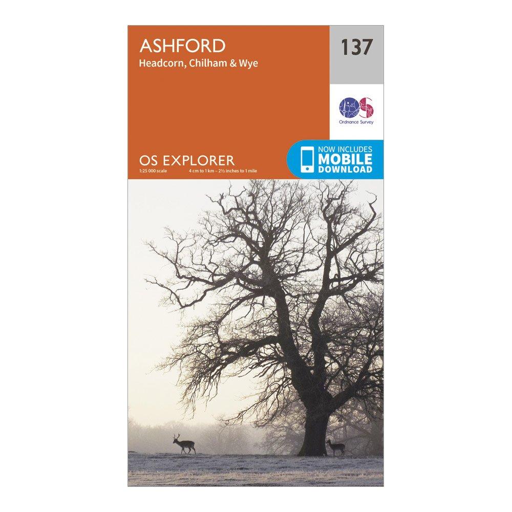 Explorer 137 Ashford Map With Digital Version - Orange, Orange