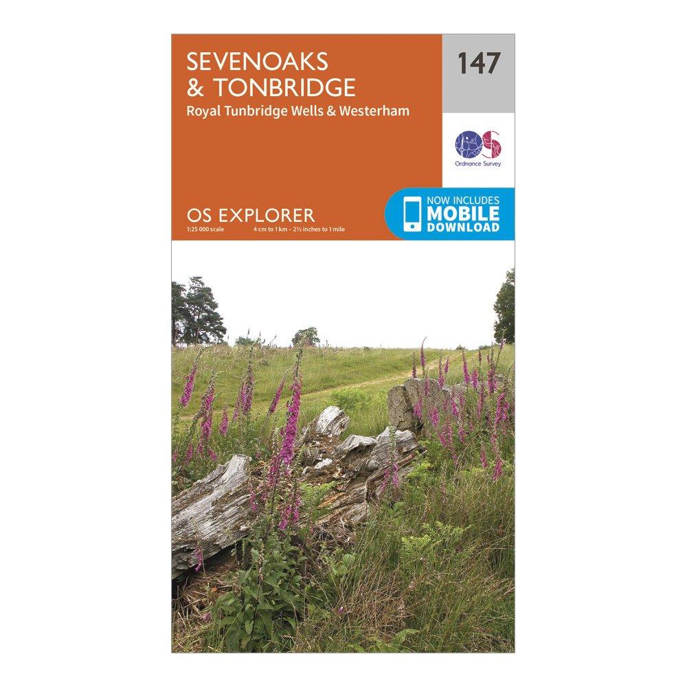 Image of Ordnance Survey Explorer 147 Sevenoaks & Tonbridge Map With Digital Version, D