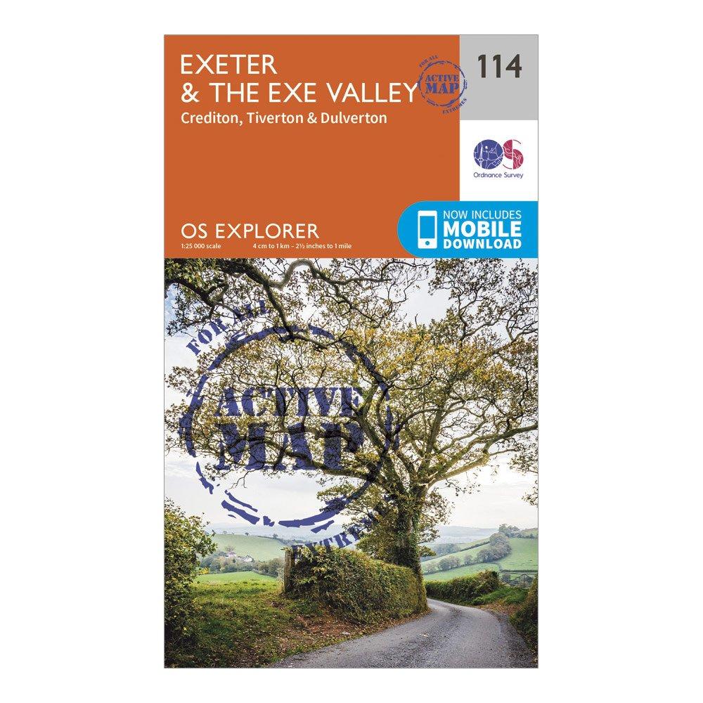 Explorer Active 114 Exeter & The Exe Valley Map With Digital Version - Orange, Orange