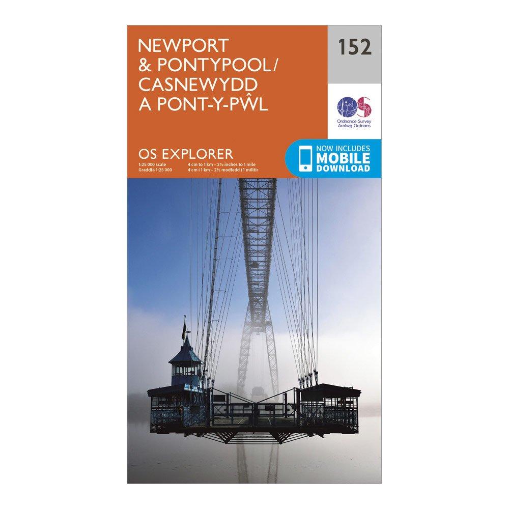 Explorer 152 Newport & Pontypool Map With Digital Version - Orange, Orange