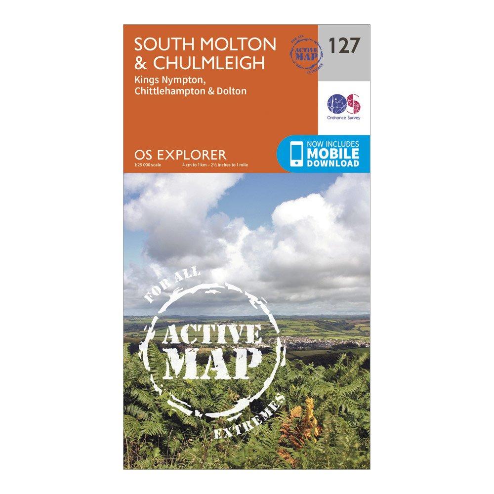 Image of Ordnance Survey Explorer Active 127 South Molton & Chulmleigh Map With Digital Version, D