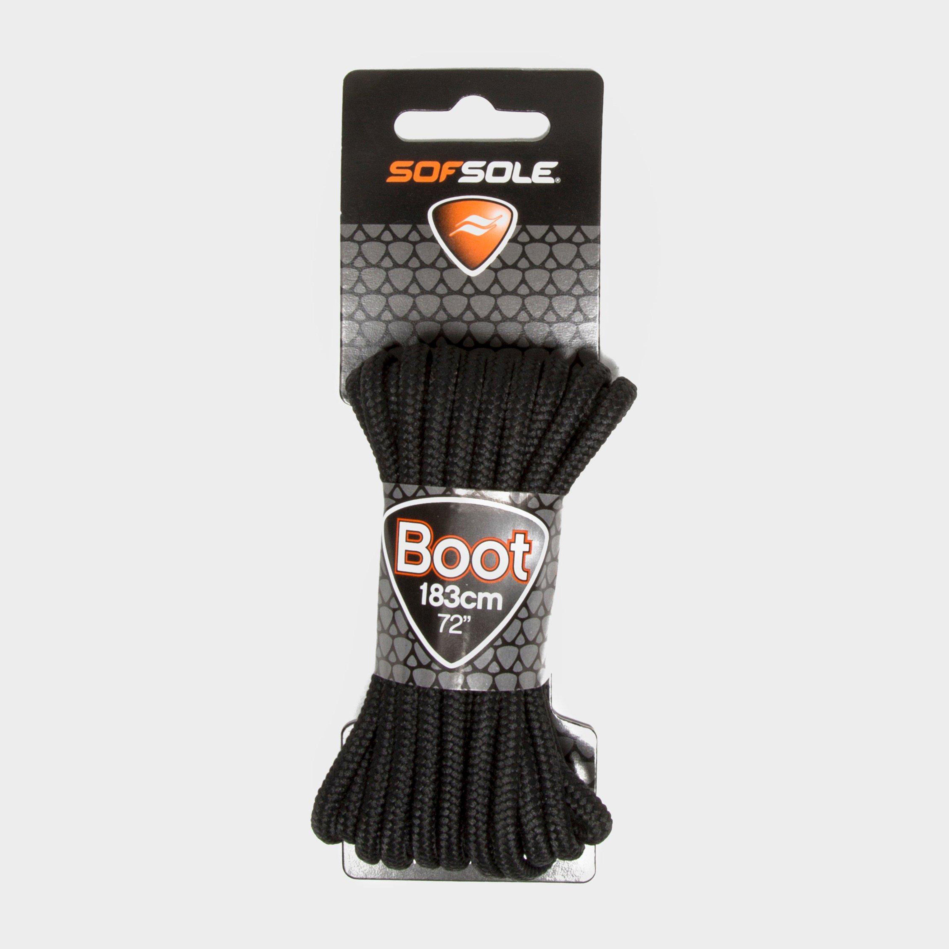 Image of Sof Sole Wax Boot Laces - 183Cm - Black, Black