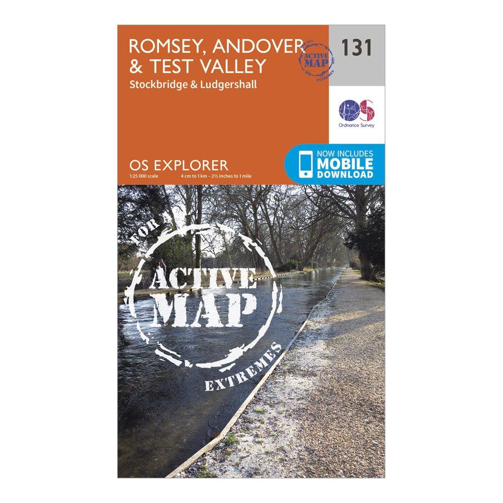 Image of Ordnance Survey Explorer Active 131 Romsey, Andover & Test Valley Map With Digital Version - Orange, Orange