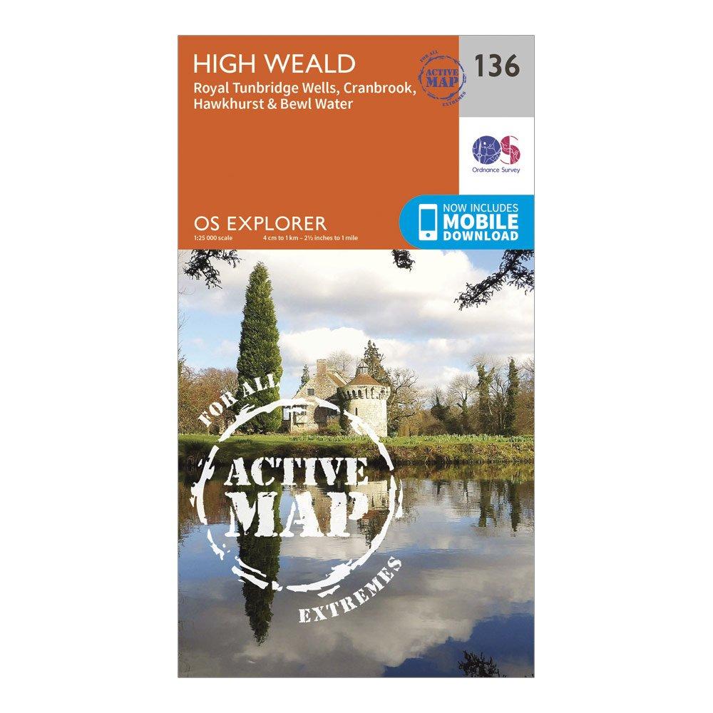 Image of Ordnance Survey Explorer Active 136 High Weald & Royal Tunbridge Wells Map With Digital Version, D
