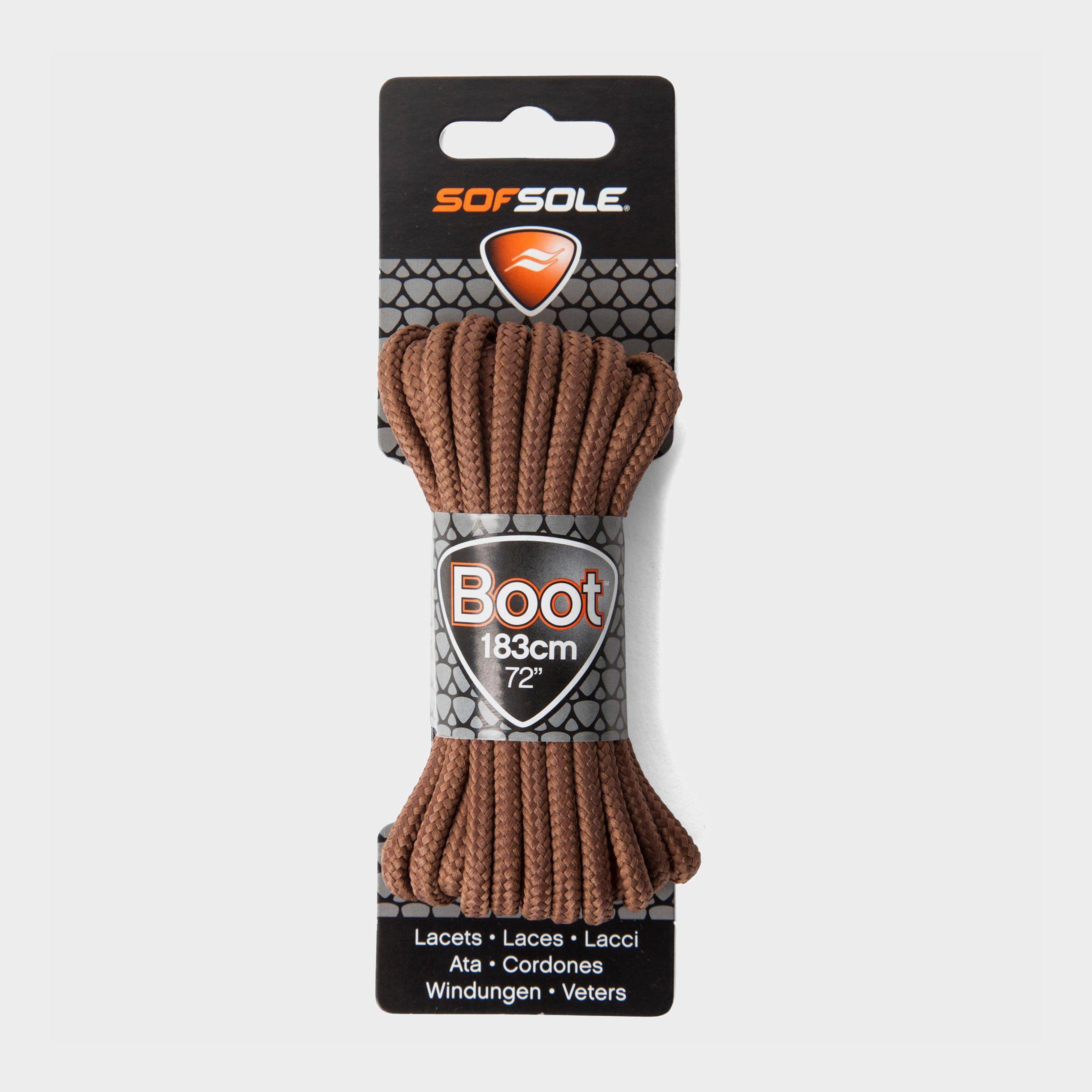 Image of Sof Sole Wax Boot Laces - 183Cm - Brown, Brown