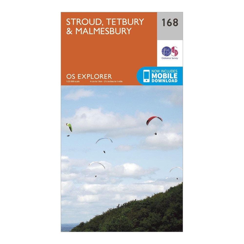 Explorer 168 Stroud, Tetbury & Malmesbury Map With Digital Version - Yellow, Yellow