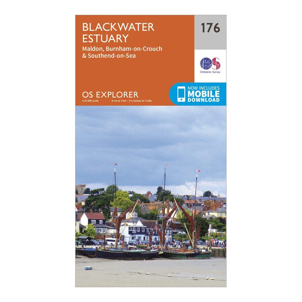 Image of Ordnance Survey Explorer 176 Blackwater Estuary Map With Digital Version - Orange, Orange