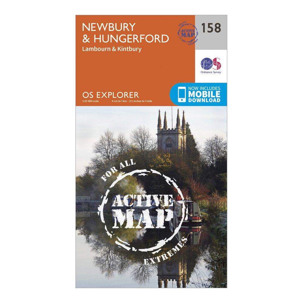 Image of Ordnance Survey Explorer Active 158 Newbury & Hungerford Map With Digital Version, D