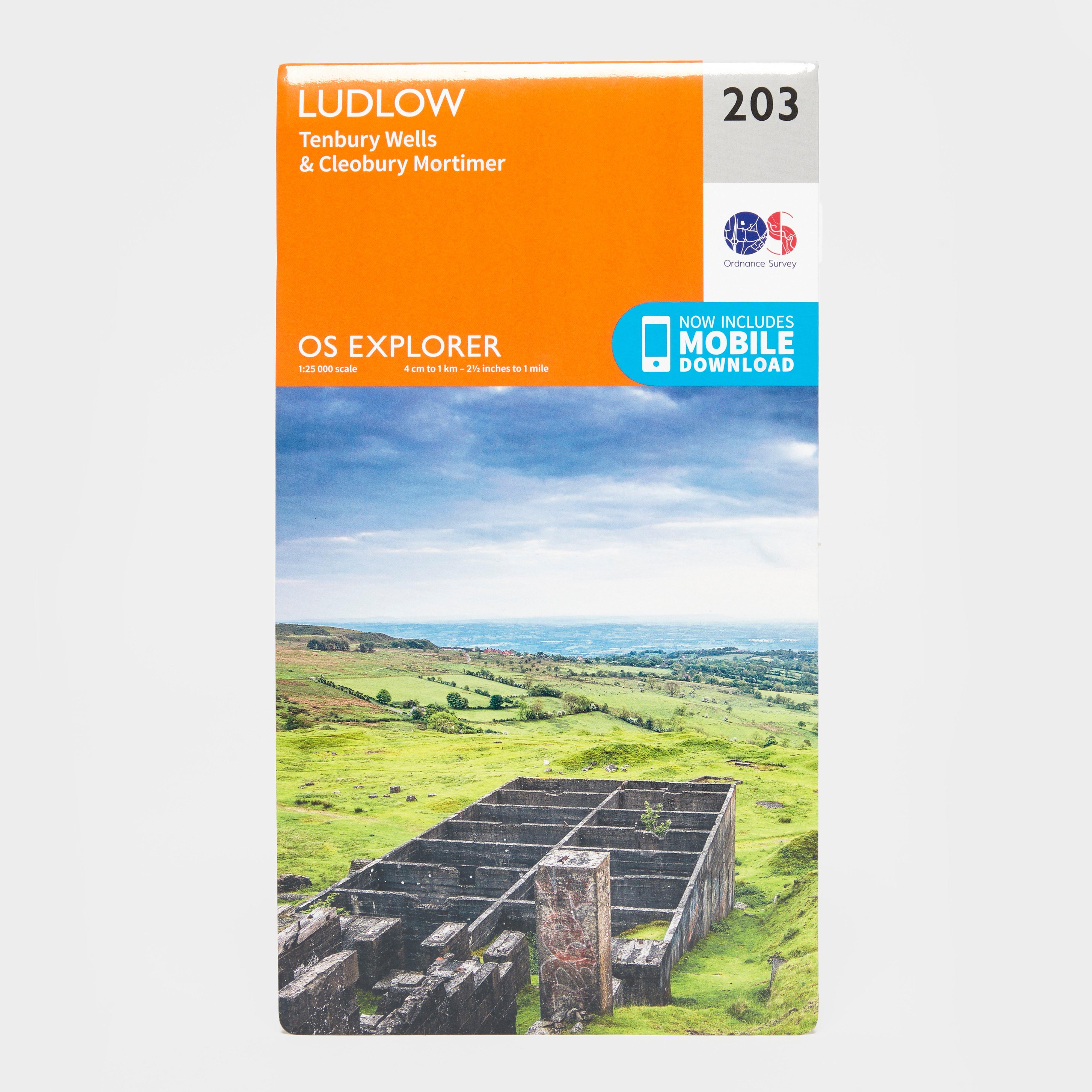 Explorer 203 Ludlow, Tenbury Wells & Cleobury Mortimer Map With Digital Version - Clear, Clear