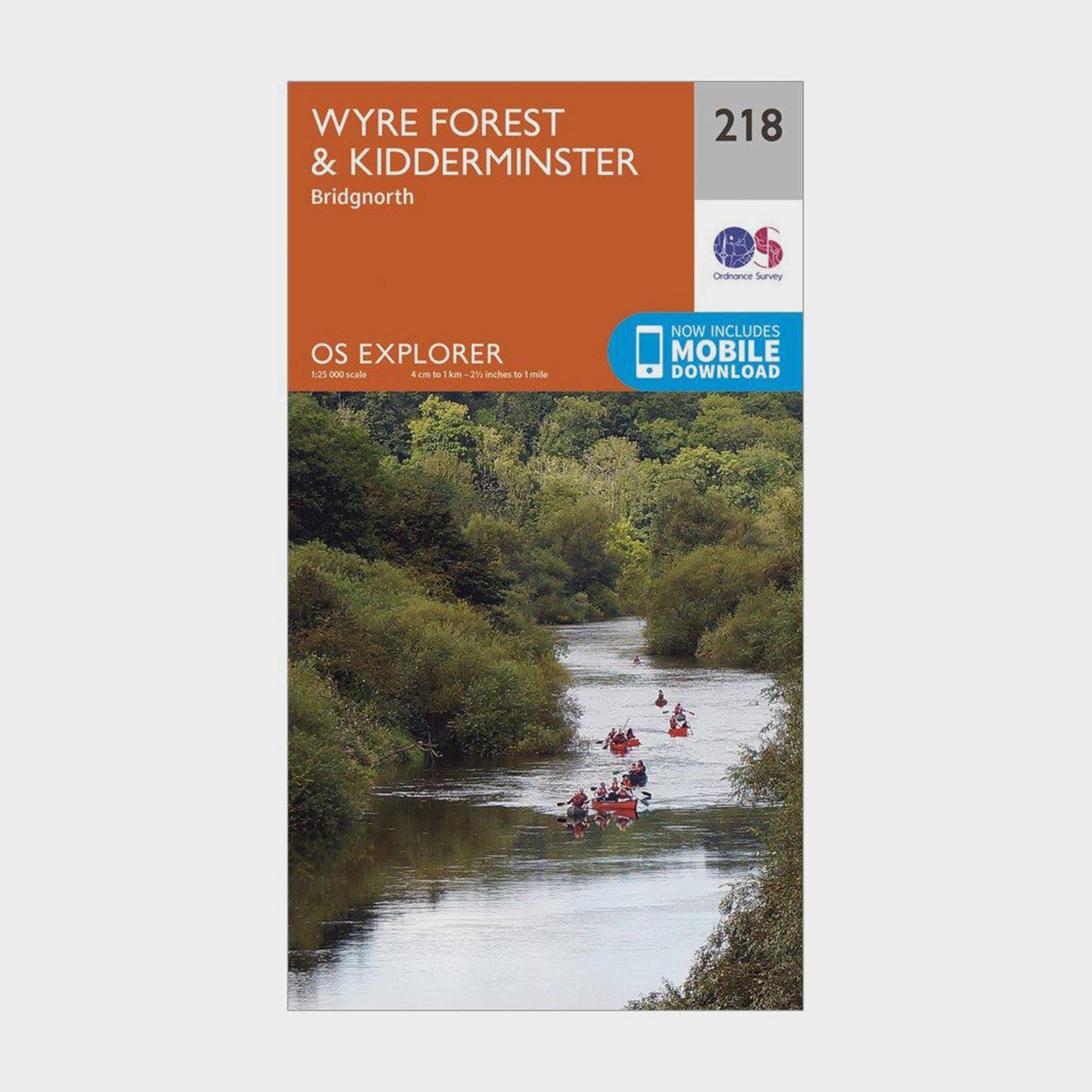 Image of Ordnance Survey Explorer 218 Kidderminster & Wyre Forest Map With Digital Version - Orange, Orange