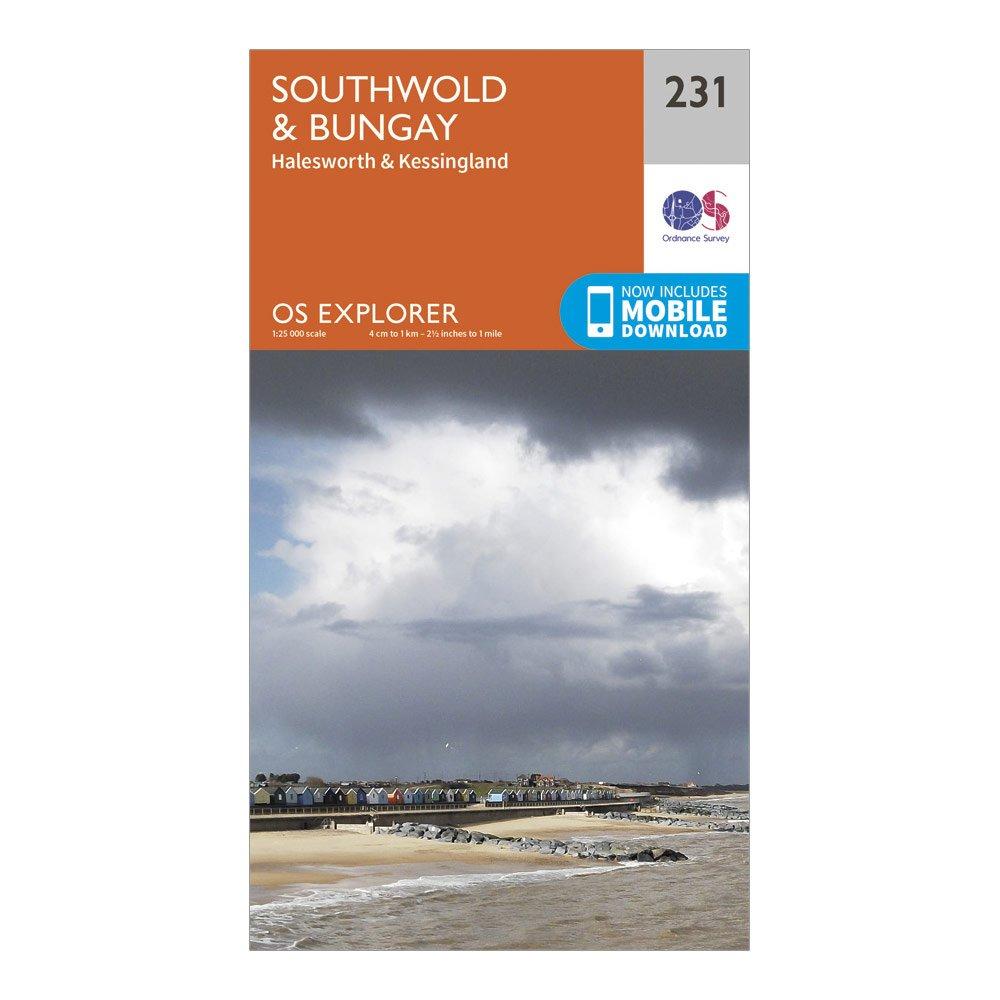 Explorer 231 Southwold & Bungay Map With Digital Version - Orange, Orange