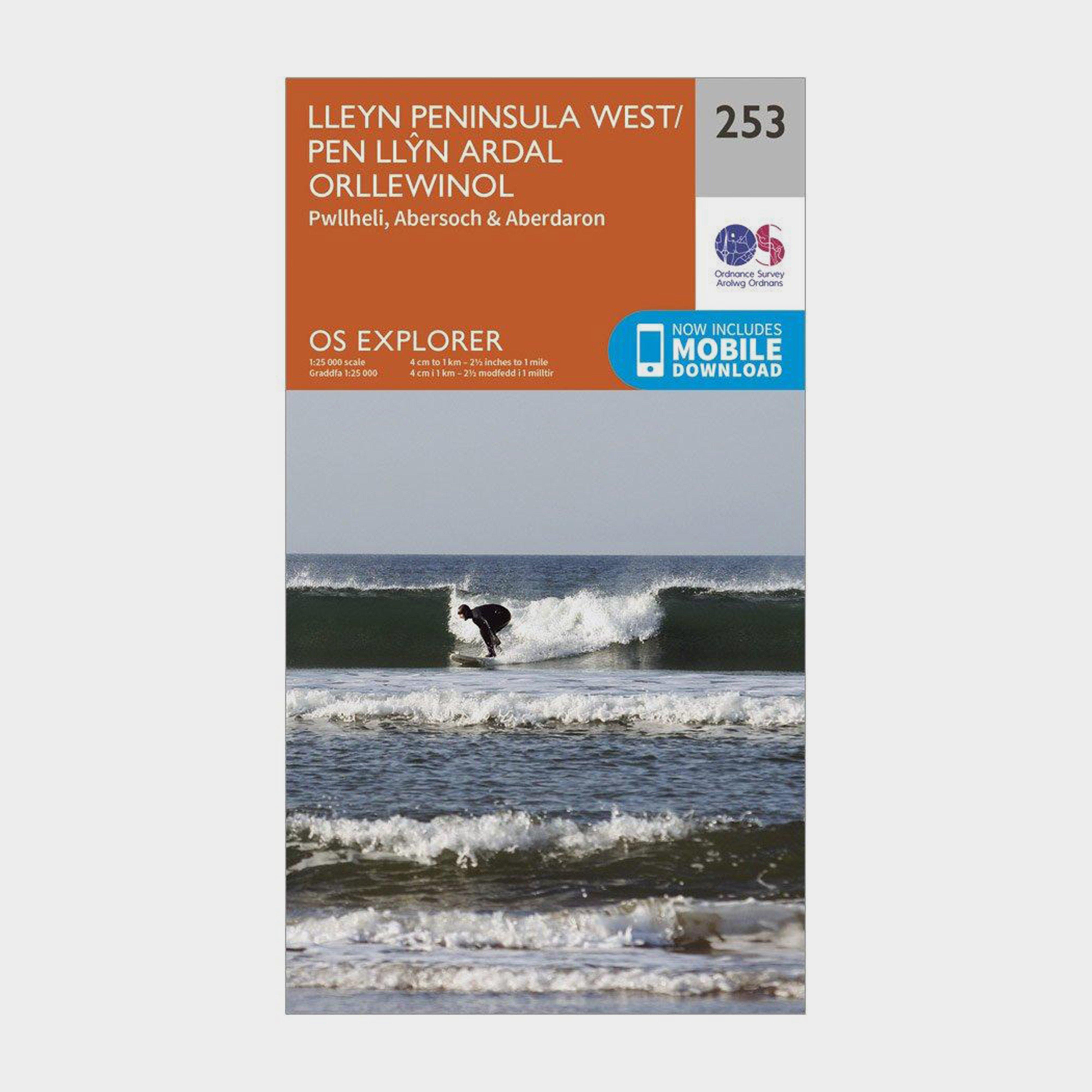 Image of Ordnance Survey Explorer 253 Lleyn Peninsula West Map With Digital Version - Orange, Orange