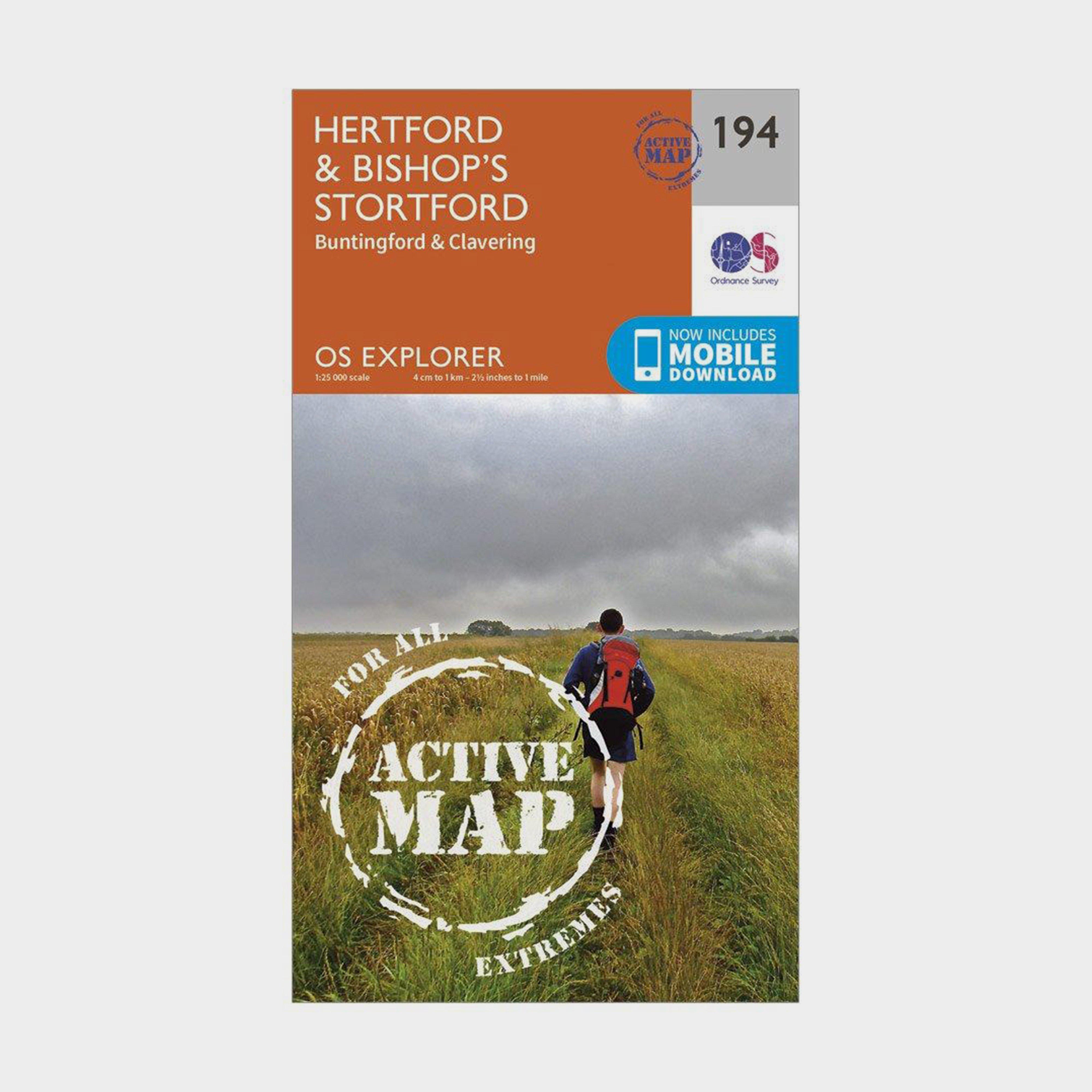 Image of Ordnance Survey Explorer Active 194 Hertford & Bishop