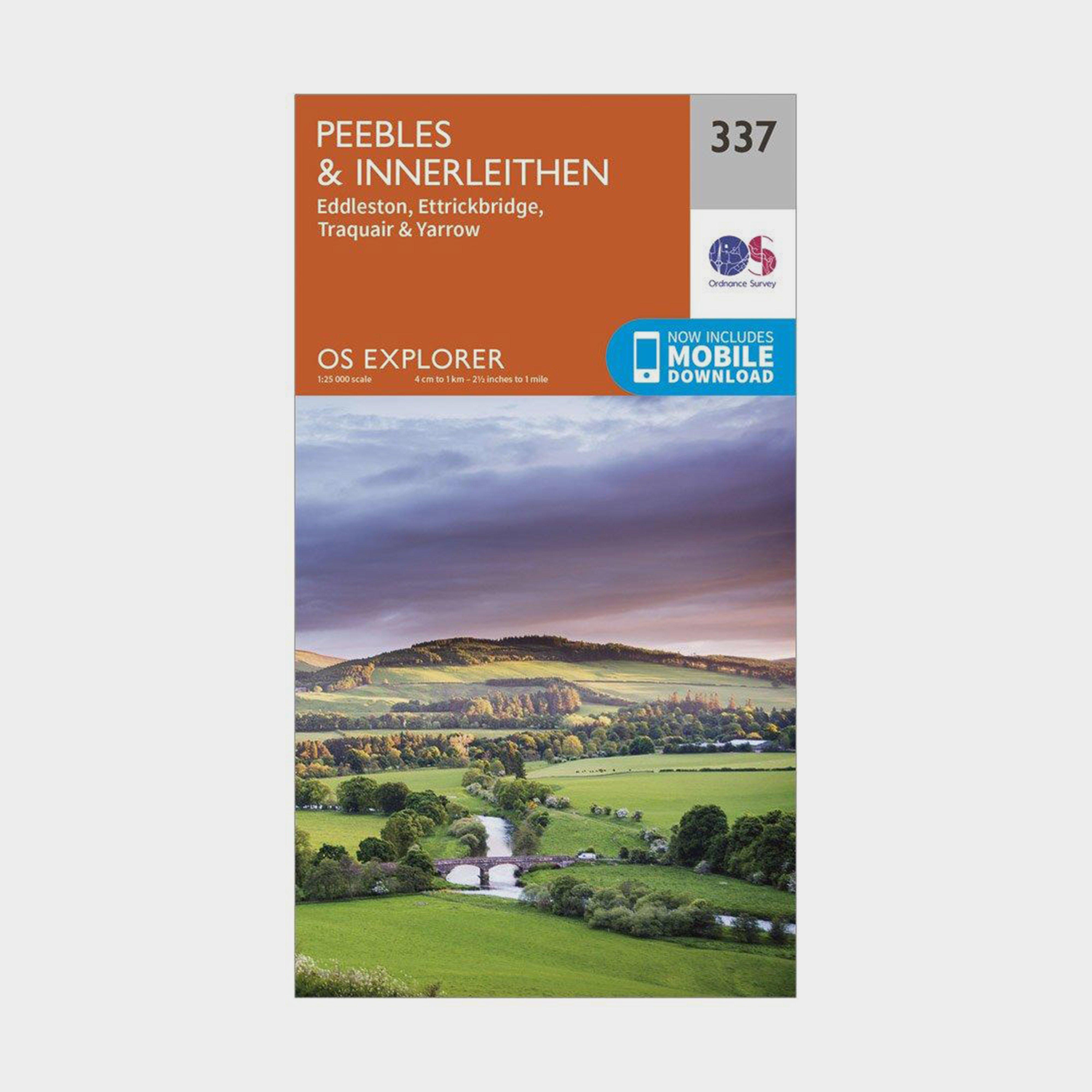 Image of Ordnance Survey Explorer 337 Peebles & Interleithen Map With Digital Version - Orange, Orange