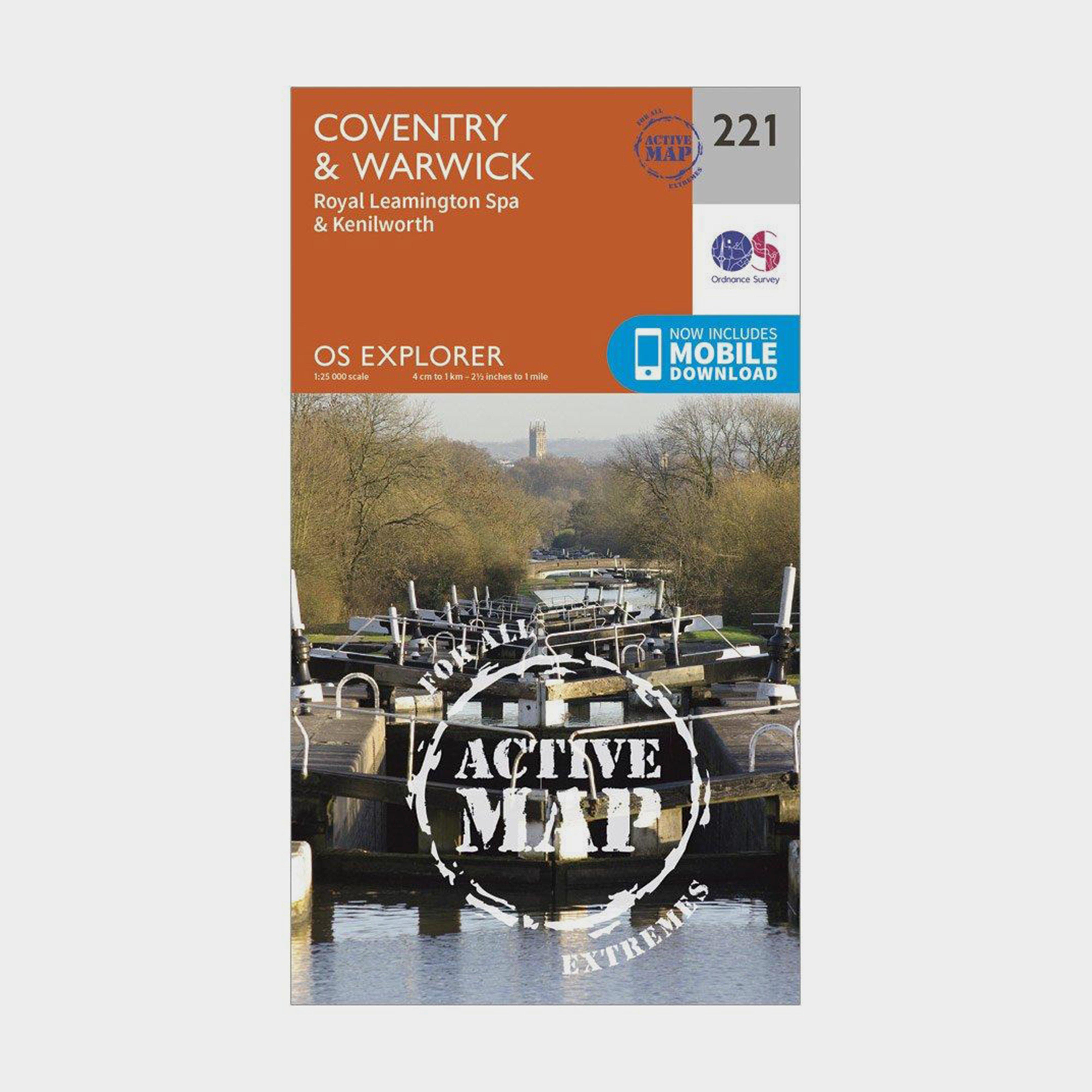 Image of Ordnance Survey Explorer Active 221 Coventry & Warwick Map With Digital Version, D