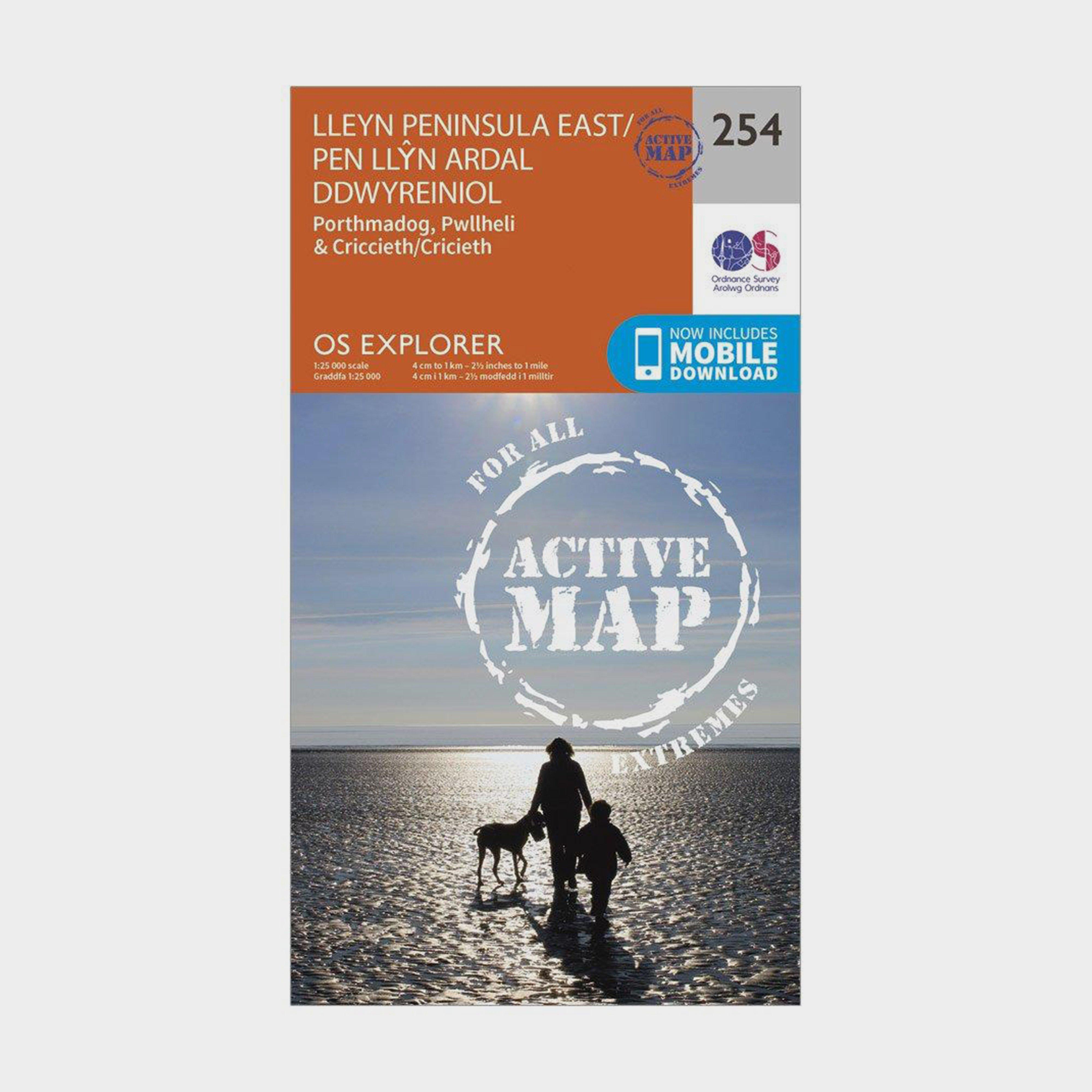Image of Ordnance Survey Explorer Active 254 Lleyn Peninsula East Map With Digital Version - Orange, Orange