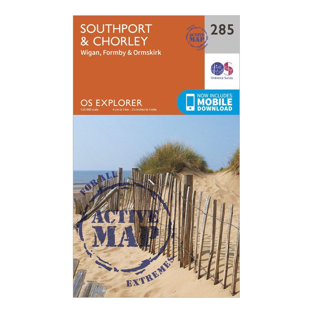 Image of Ordnance Survey Explorer Active 285 Southport & Chorley Map With Digital Version - Orange, Orange