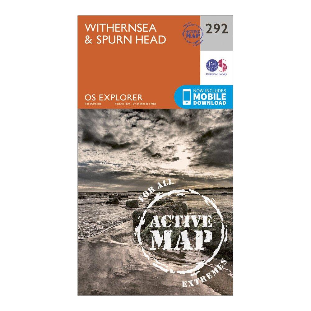 Image of Ordnance Survey Explorer Active 292 Withernsea & Spurn Head Map With Digital Version, D