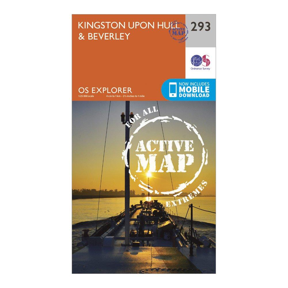 Explorer Active 293 Kingston Upon Hill & Beverley Map With Digital Version - Orange, Orange