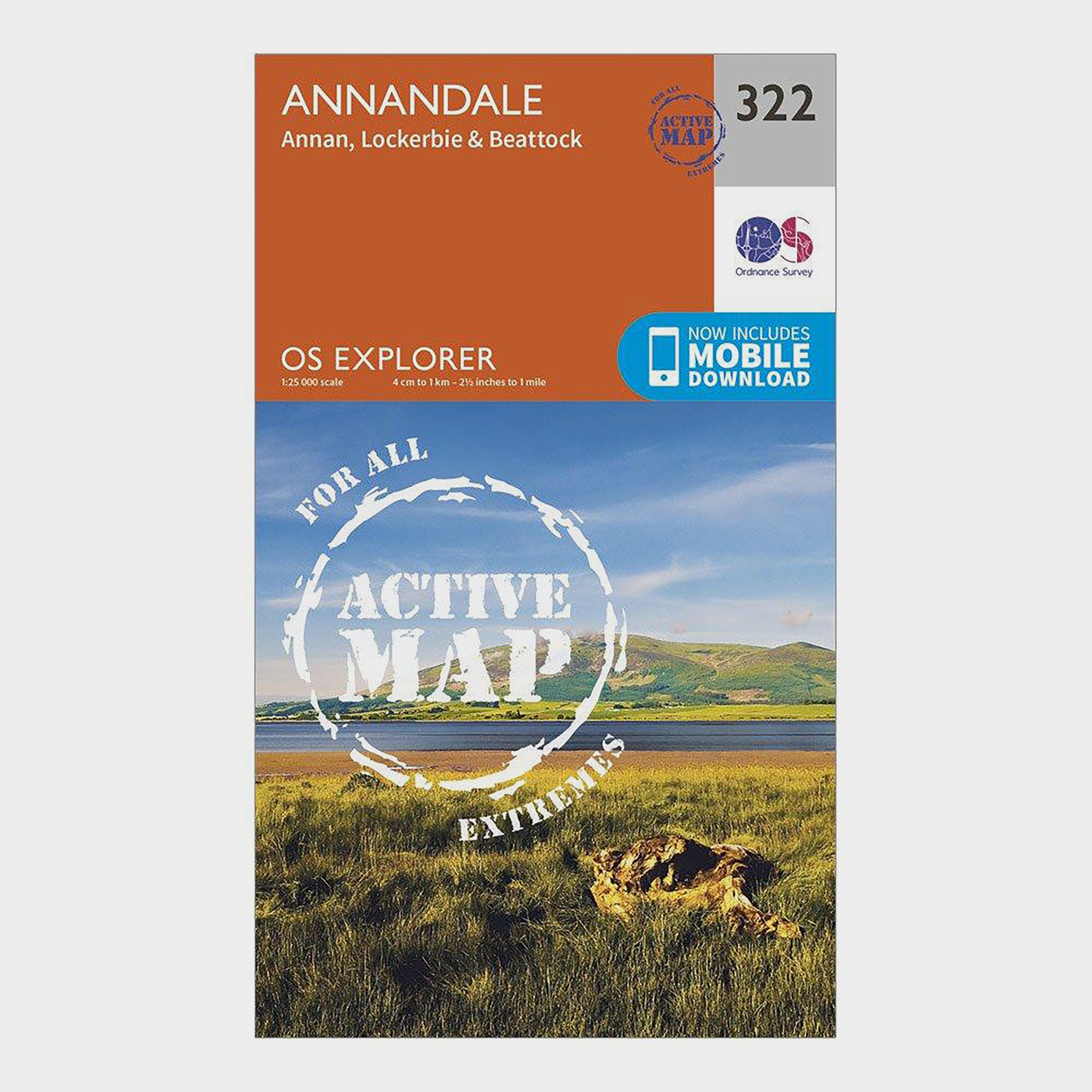 Image of Ordnance Survey Explorer Active 322 Annandale Map With Digital Version - Orange, Orange